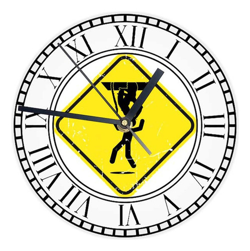 Reloj Redondo Madera Brillante Alien A25