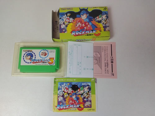 Rockman 3 Famicom - Mega Man 3 - Rock Man - Nes C/ Adaptador (Usado)