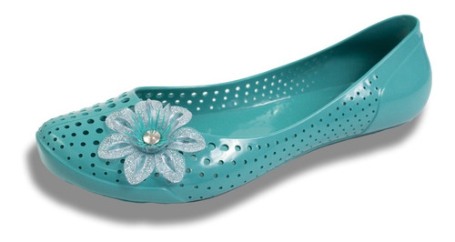 Sandalia Balerina Flat Pvc Flor Lavable Sandarely Camila