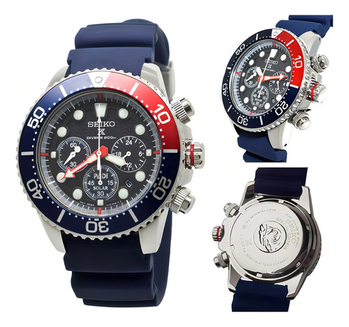 Relógio De Pulso Seiko Padi Prospex Divers Solar Ssc785p1