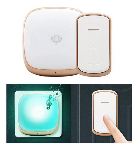 Timbre Inalámbrico Impermeable Kit De Timbre De Puerta De