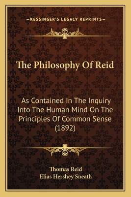 Libro The Philosophy Of Reid: As Contained In The Inquiry...
