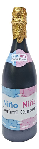 Bazuca Cañon Confeti Botella Champaña Revelación Bebé Niña