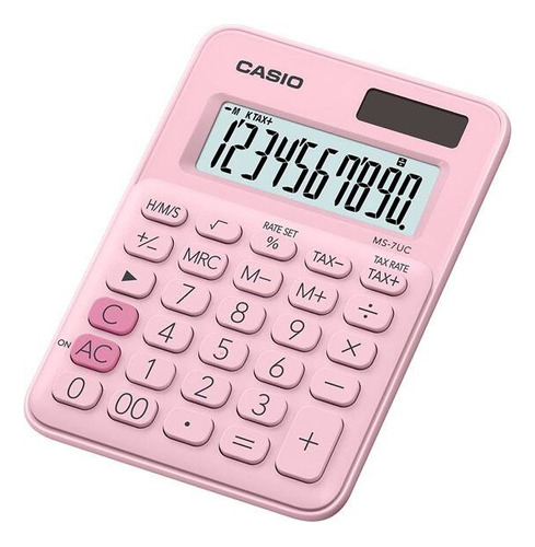 Calculadora Color Rosa Pk Casio Ms-20uc 