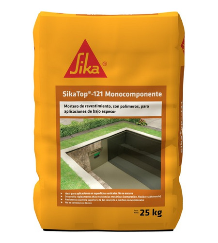 Sikatop 121 Monocomp. Mortero Acrílico Impermeable X 18kg