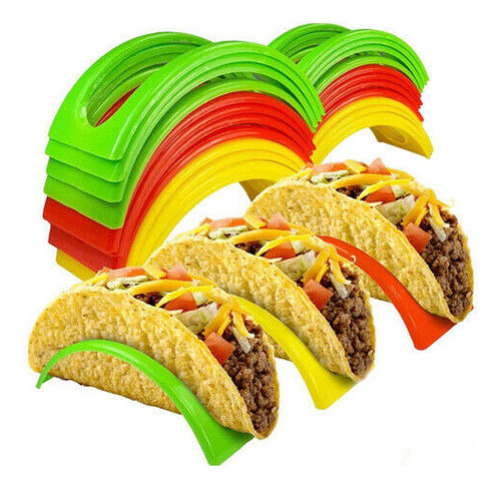 24 Piezas Soporte Para Tacos Forma De Onda Microondas