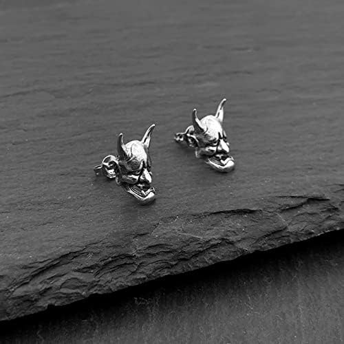 Pendientes De Tuerca Oni Hannya, Joyería Japonesa De Hallowe
