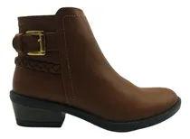 Comprar Botin Dama Tacon Ancho Cuadrado Moda Mujer Comodo 731