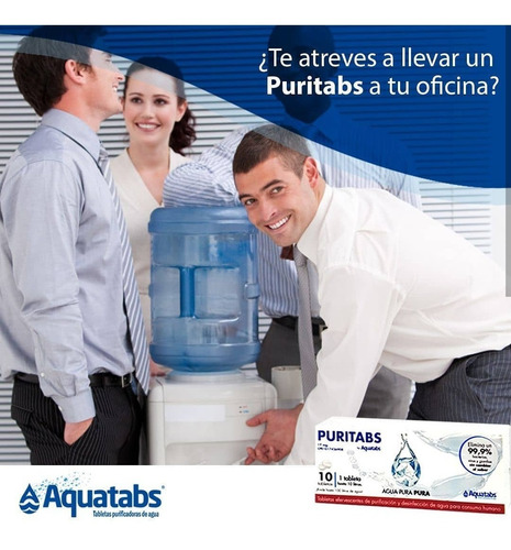 Imagen 3 de 4 de Tabletas Purificadoras Aquatabs 17mg . Rinde 10 Lts