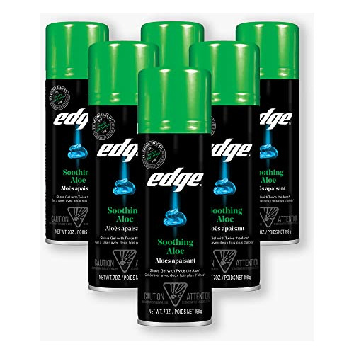 Gel De Afeitado De Aloe Calmante Edge Para Hombres, Hidrata 