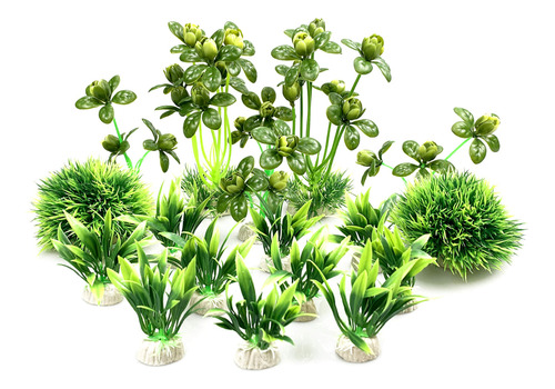 Begondis - Juego De 18 Plantas De Agua Verde Artificial, Dec