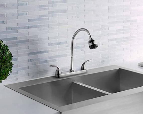 Llave Mezcladora Para Fregadero Cuello Flexible Tarja Cocina