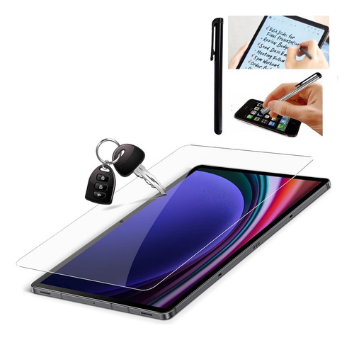 Mica De Vidrio & Lapiz Samsung Tab S9 Fe Plus 12.4 Sm-x610