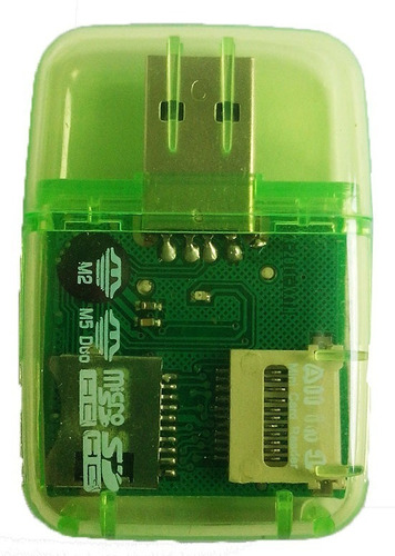 Imagem 1 de 6 de Leitor Usb Cartão De Memória Micro Sd / Sdhc / M2 / M5 Duo