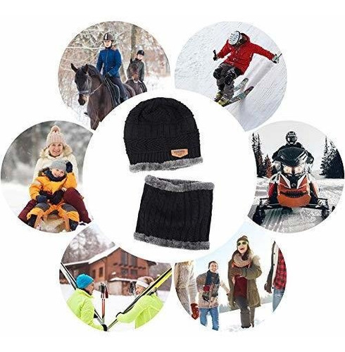 Cálido Conjunto De Gorro Y Bufanda De Invierno Con Estilo G