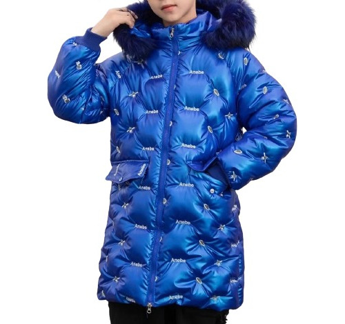 Campera Larga Niño Inflada Impermeable C/piel Polar C616