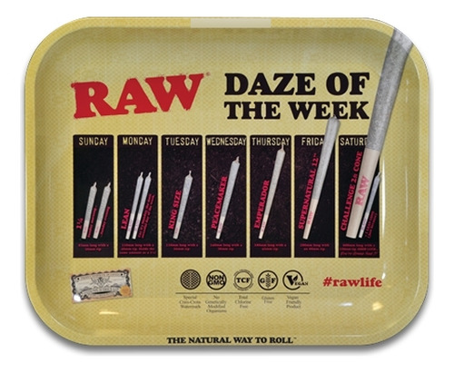 Bandeja Raw Daze Of The Week Rolling Tray