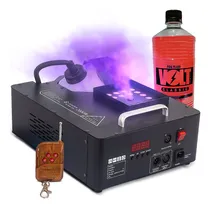 Comprar Kit Maquina De Fumaça 2000w 220v Canhão 24 Led Rgb 6 Canais Dmx Controle Remoto Com E Sem Fio Alcance Fumaça 4 Metros Capacidade 3,5l Vertical Horizontal Show Evento Palco Fluído Líquido De Brinde