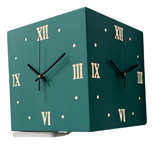 Reloj De Pared Con Forma De Cuerno De Doble Cara, Cuadrado,