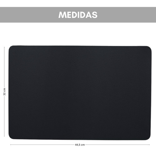 Individual 12 Ecocuero Flexible Cuerina 45x32 Mantel Mesa
