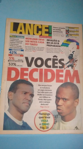 Jornal Lance - 1998. Você Decide Em..flamengo Quer Viola 411