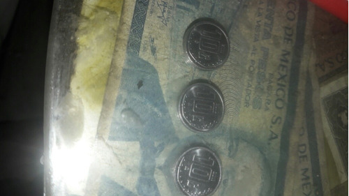 3 Monedas De 10 Centavos Doble