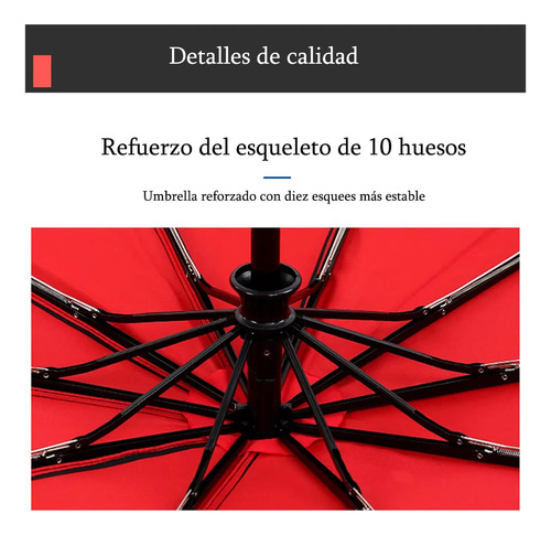 Paraguas Sombrilla Anti-ultravioleta Doblar Botón Automático Rojo Doble