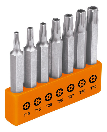 Juego De 7 Puntas Torx Combinadas C/seguro Largo 2 , Truper