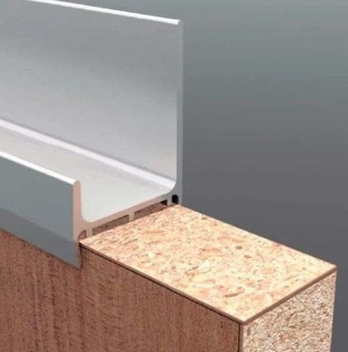 Imagen 2 de 5 de Perfil Mini Tirador Manija De Aluminio X 3 Mts Puerta Mueble