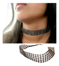 Comprar Collar Gargantilla Choker Noche Ancho Falso Strass Brillo