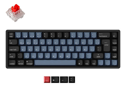 Teclado Mecanico Wireless Keychron K6 Pro Iso Español Pc Mac Color del teclado Negro Idioma Español España