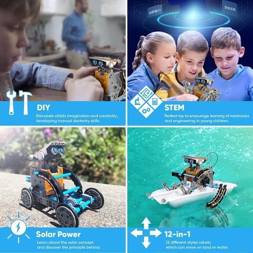 Kit De Construcción Sillbird Stem, 12 Robots En 1, X190 Pzs