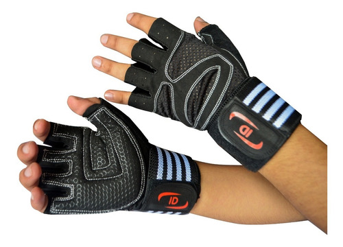 Mitones Guantes Ciclismo Bici Gym Pesas Con Muñequera