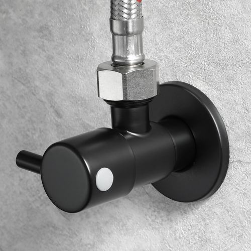 Válvula Angular Negra 304 Válvula De Cierre De Agua De Acero