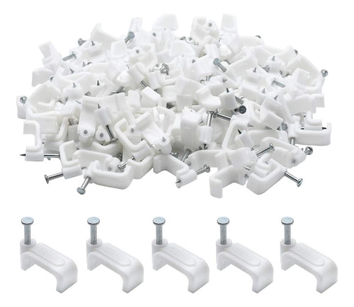 100pcs 14mm Cable Ethernet Plano Clips De Alambre Abraz...