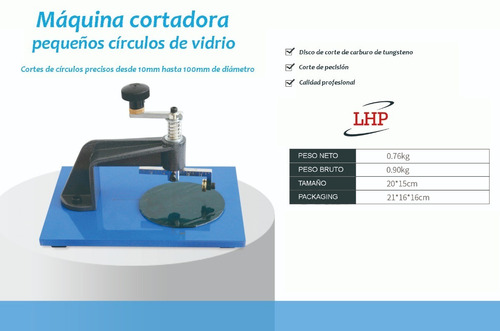 Imagen 2 de 5 de Cortavidrios Circular De 1 A 10cm De Diámetro