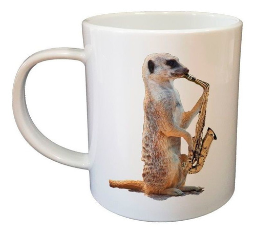 Taza De Plastico Meerkat Suricato Saxofon Meme Diseño