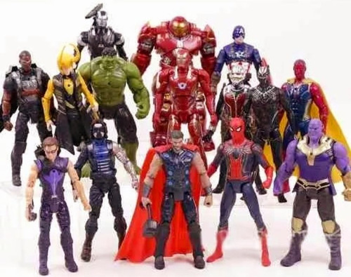 Avengers Pack X3 Muñecos 18cm / Falcon + Thanos + Thor 2025