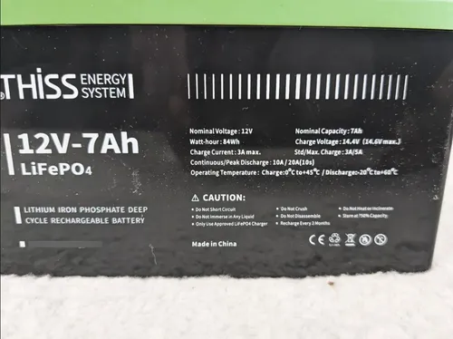 Bateria Lifepo4 7ah 12v