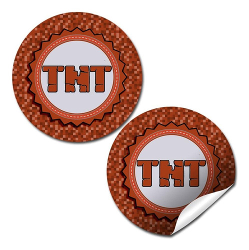 Píxel Miner Tnt Tnt Etiquetas De Pegatinas De Agradecimiento