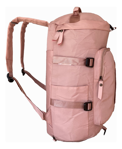 Mala Mochila De Viagem Academia Transversal Notebook Bolsa Cor Rosa
