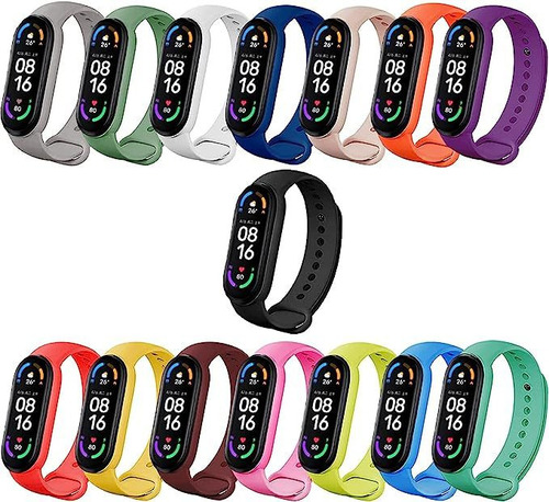 15 Piezas De Correa Xiaomi Mi Band 7/6/5 (15 Colores)