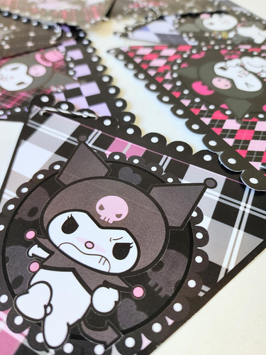 Kuromi Set Guirnaldas Y Banderin X 3 Unidades Varios Kuromi