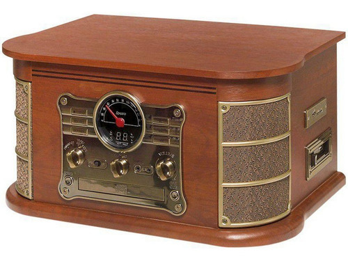 Radio Vitrola Toca Disco De Vinil Bluetooth Usb Cassete Cd