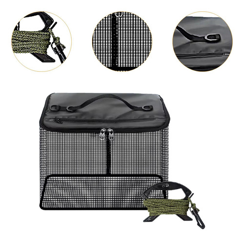 Cesta De Pesca Con Malla Para Carpas, Con Cremallera