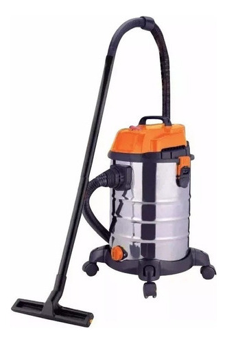 Aspiradora De tacho Lüsqtoff LA-2501M 25L plateada, naranja y negra 220V 50Hz