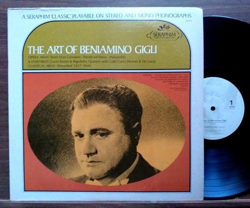 Beniamino Gigli - The Art Of - Lp Made In Usa 1967 - Opera