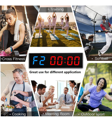 Btbsign Temporizador De Entrenamiento Led Para Gimnasio, Cue