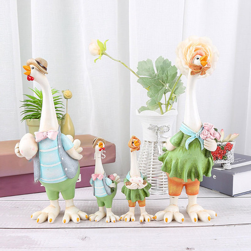 4pcs Resina Pareja Figuras De De Flor Que Sostenía La