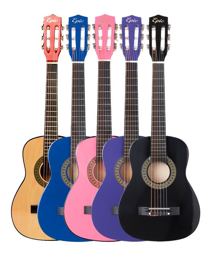 Imagen 1 de 6 de Guitarra Clásica Niños Colores Epic + Bolso Despacho Gratis